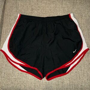 Black with Red Nike Dri-Fit Tempo Shorts